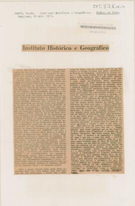 Afinal, o Instituto Histórico.