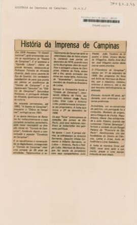 História da imprensa de Campinas