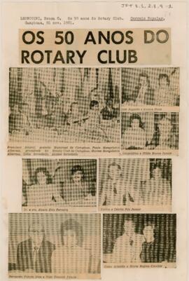 Os 50 anos do Rotary clube