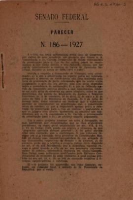 Parecer n.º 186 de 1927