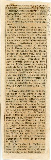 [Obituário de Nicolau Constantino Jannacopulos]