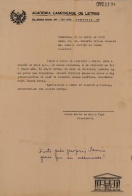 Minuta de Carta de Convite
